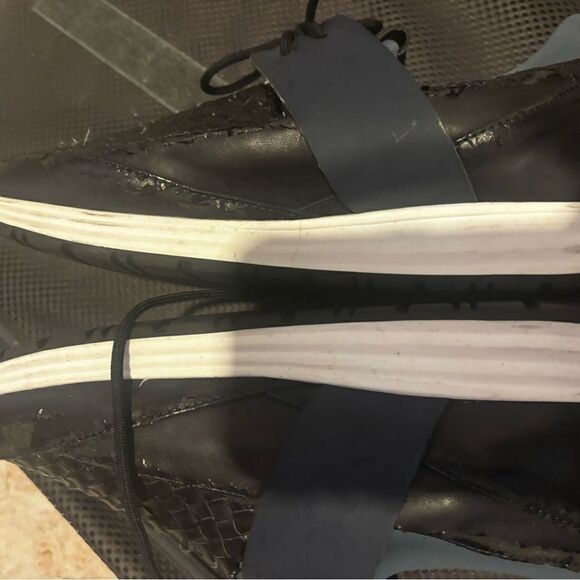 Navy blue Alexander smith sneakers rare Intrecciato Weave style shoes flats - Picture 7 of 10